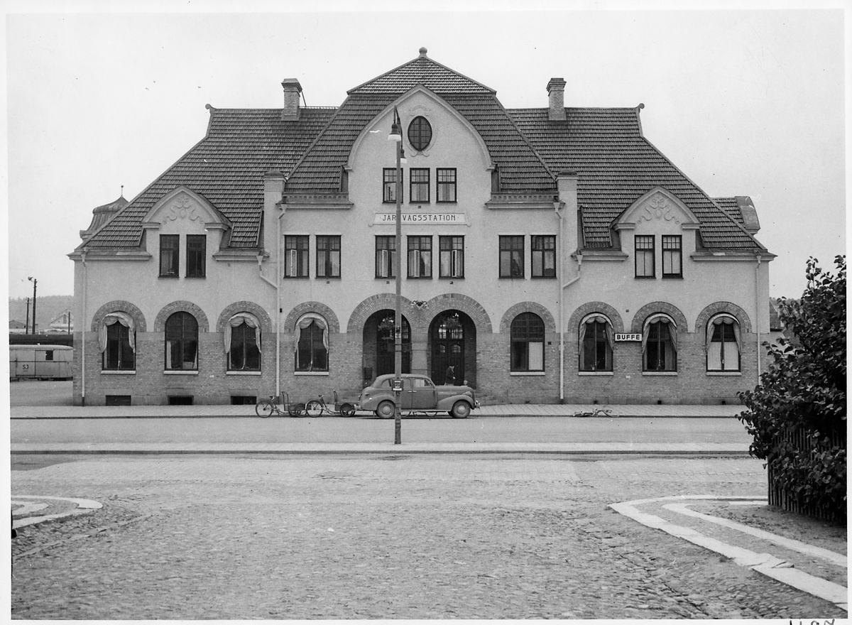 Mariestad station. - Järnvägsmuseet / DigitaltMuseum