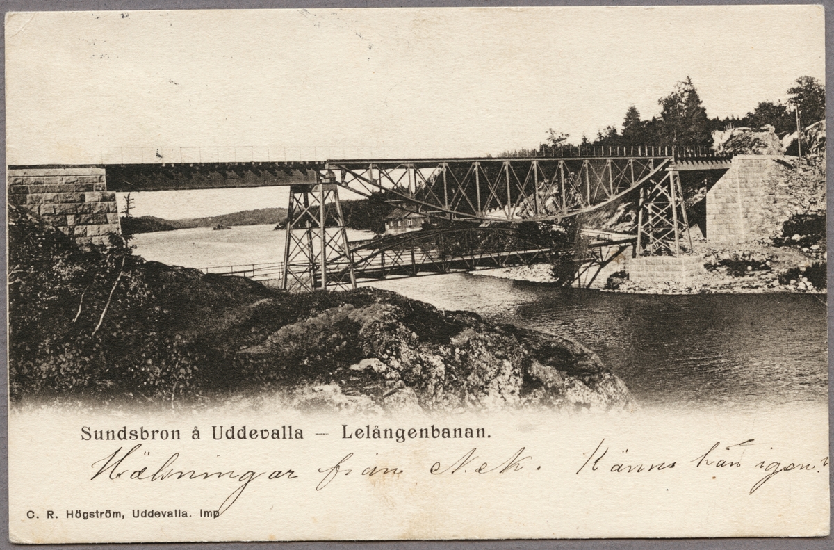 Sundsbron å Uddevalla Lelångebanan. Mellan Färgelanda och ...