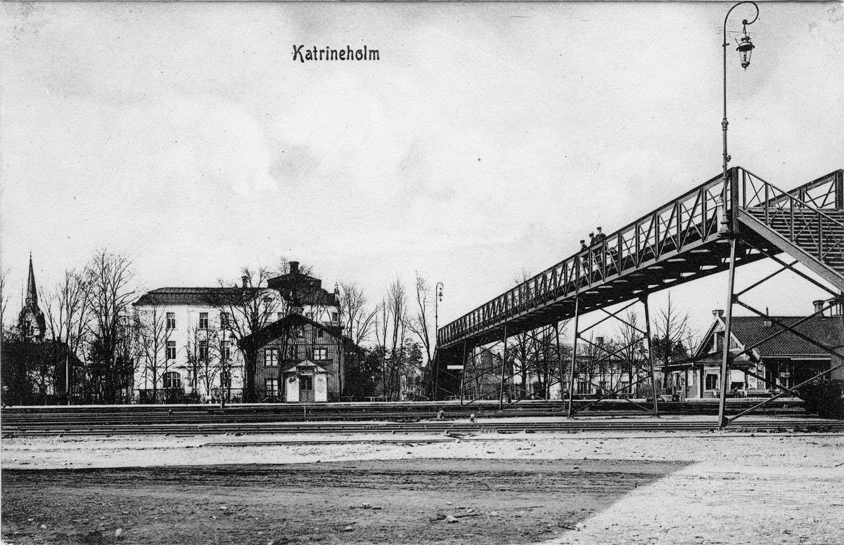 Järnvägsstation i Katrineholm. Västra stambanan vid Katrineholm öppnade